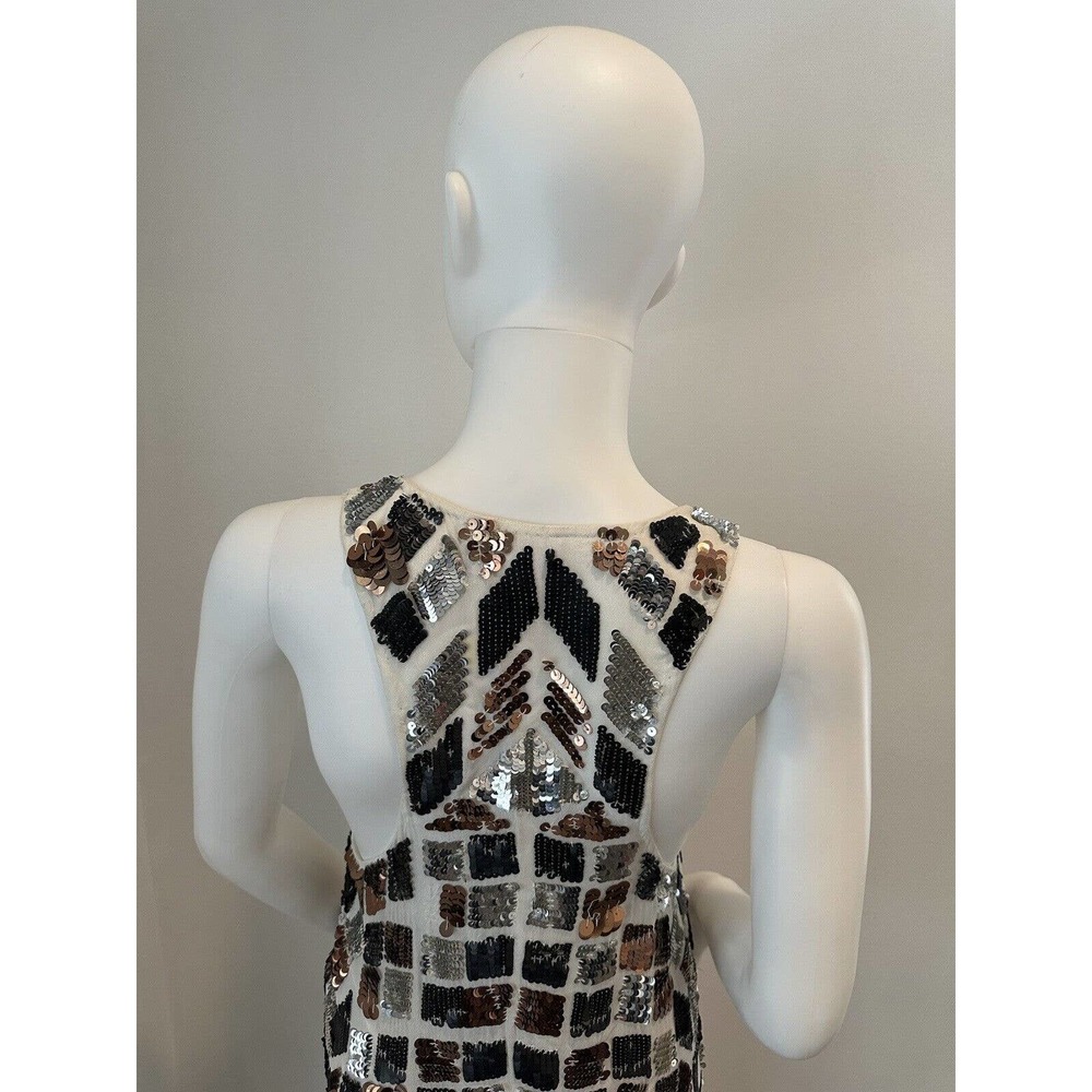 Tessora Womens Razor Back Hi Lo Multicolored Sequin Dress size XS NWT Orig $385 - Picture 14 of 16